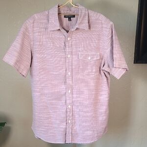 Banana Republic Red Casual Button Up Shirt 100% Cotton Large